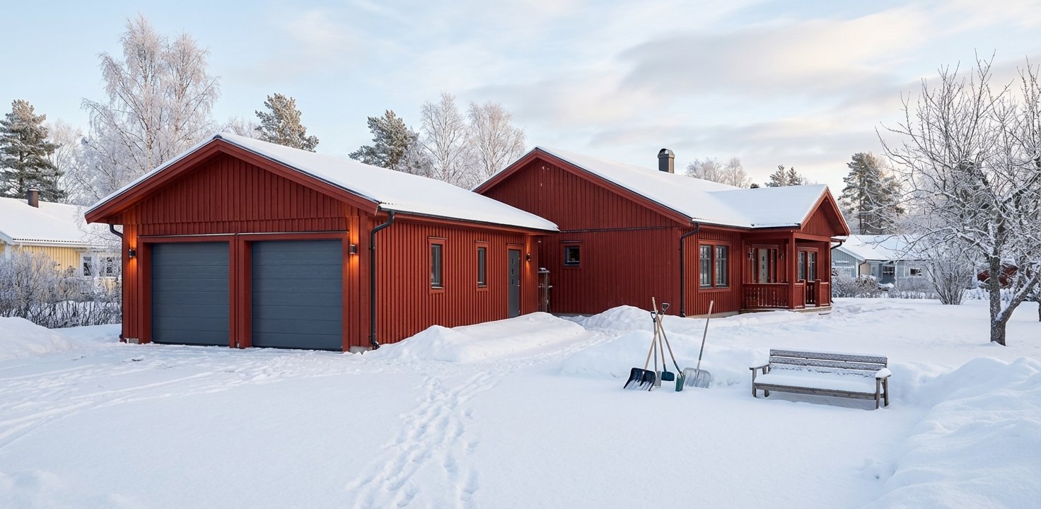 Dubbelgarage Avan 60m2 - 6x9,6 m med sadeltak