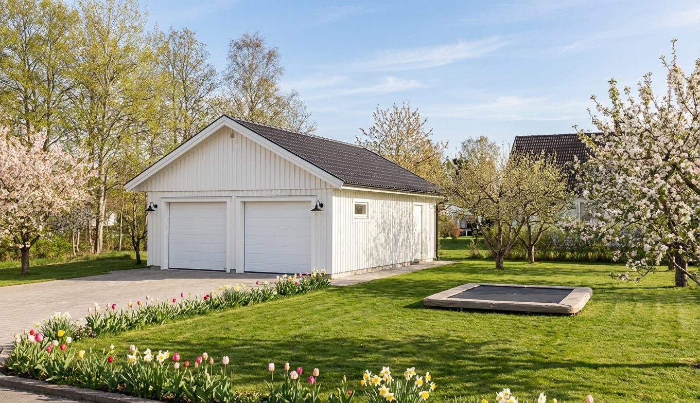 Dubbelgarage-Böle-52m2-6x8,4m- Vår