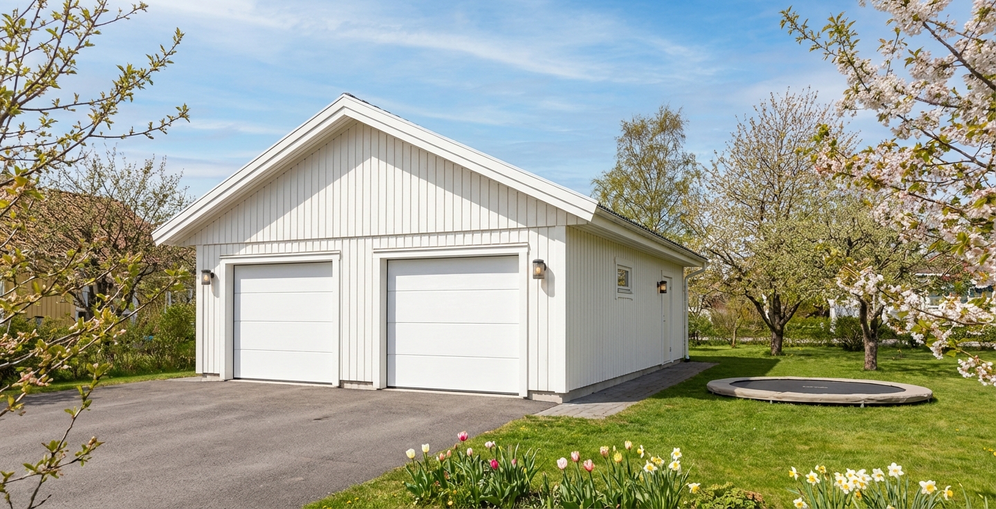 Dubbelgarage-Broänge-62m2-7,2x8,4m-Vår