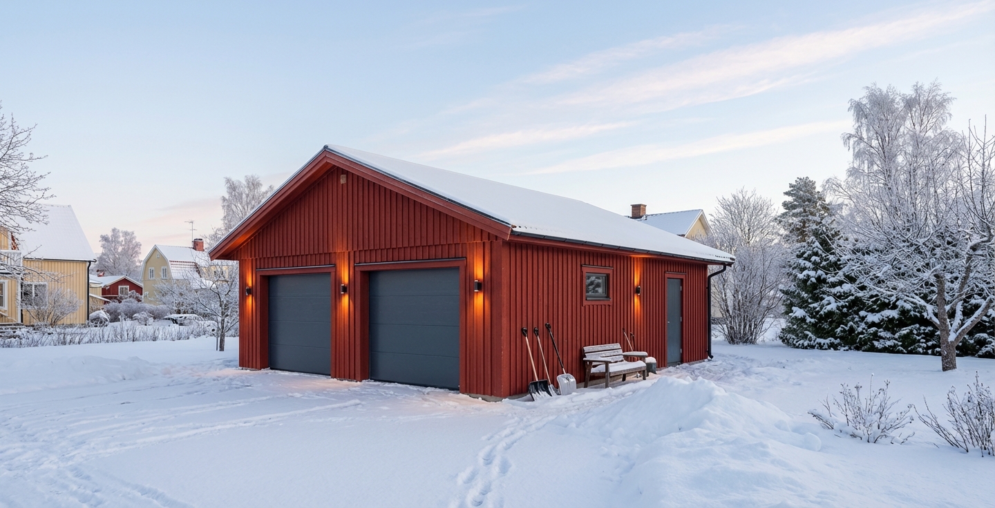 Dubbelgarage-Broänge-62m2-7,2x8,4m-Vinter