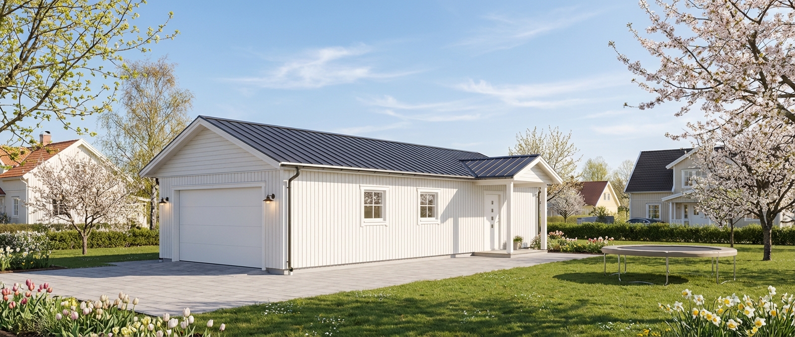Dubbelgarage-Kallviken-74m2-6x12m-Vår