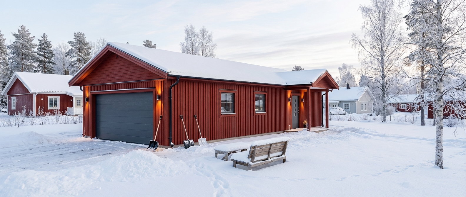 Dubbelgarage-Kallviken-74m2-6x12m-Vinter