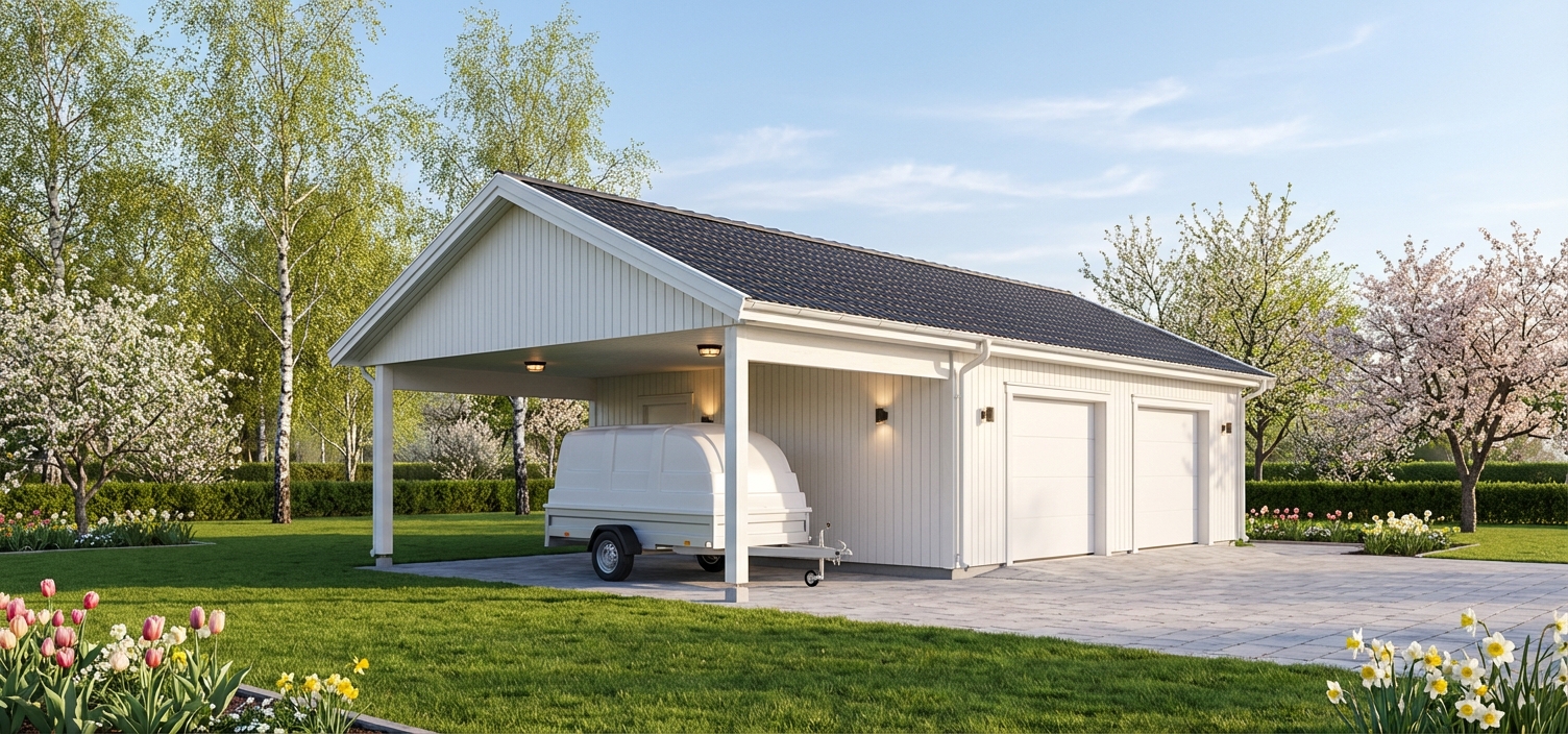 Garage-med-carport-Önnesmark-88m2- 7,2x8,4(3,6)- Vår