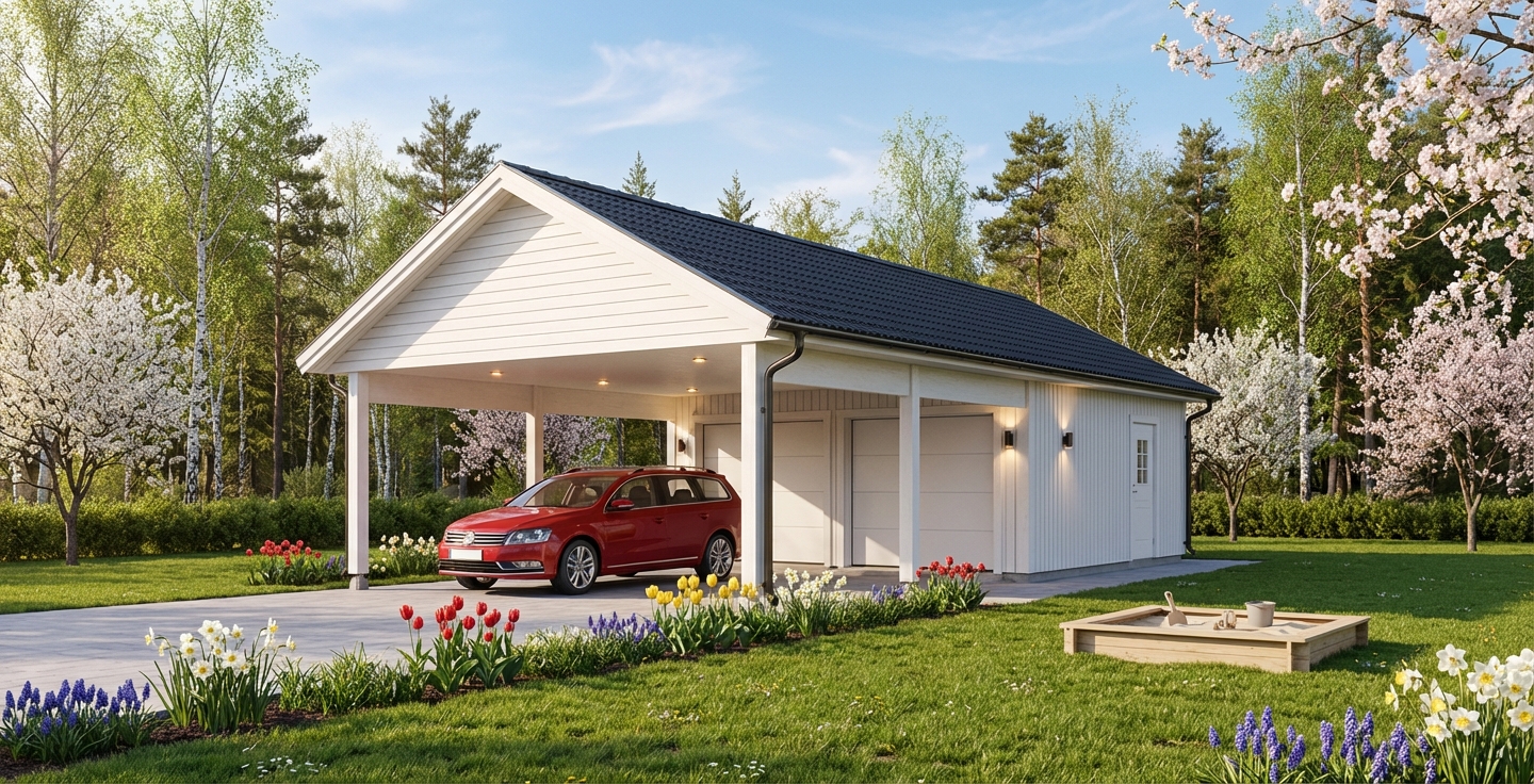 Garage-med-carport-Storsand-74m2- 6,0x6,0(6,0)- Vår