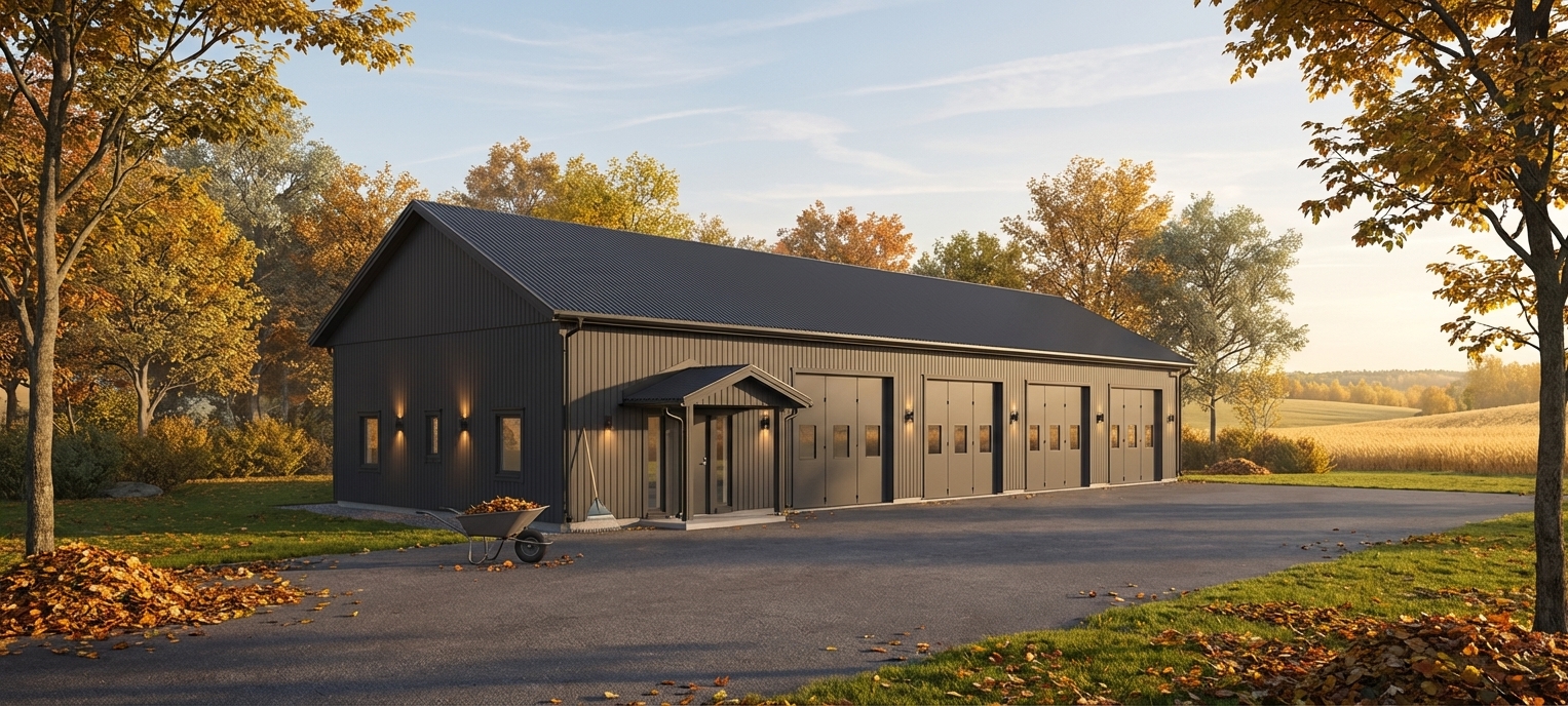 Maskinhall-Myckle-245m2-9,6x25,2x4,0 - Höst