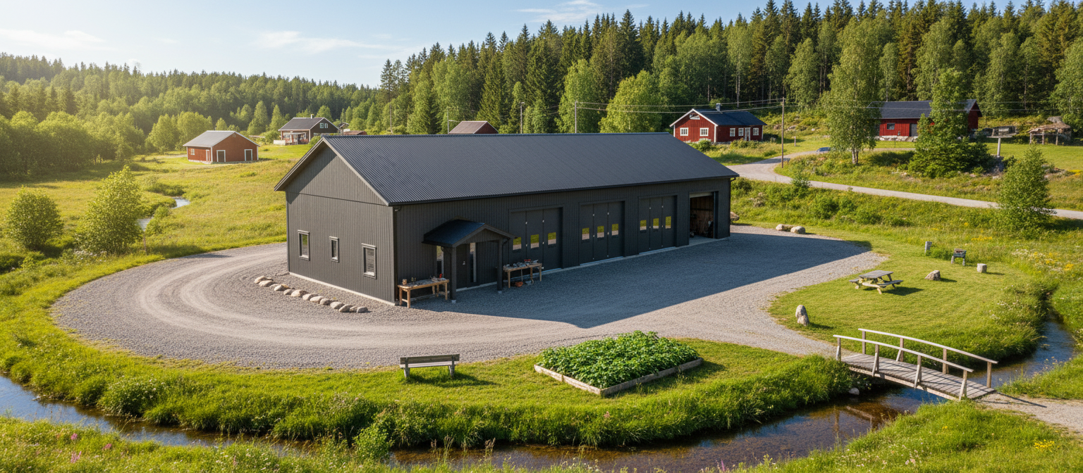 Maskinhall-Myckle-245m2-9,6x25,2x4,0- Sommar 2