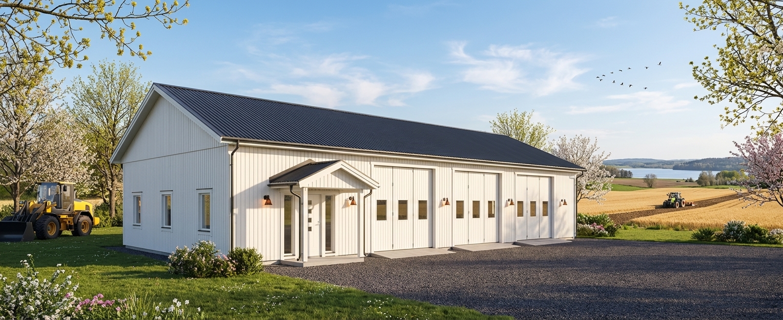 Maskinhall- Sunnanå-237m2-10,8x21,6x35 - Vår